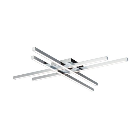 Dweled Parallax 32in LED Flush Mount 3-CCT 2700K-3000K-3500K Set to 3000K in Chrome FM-731